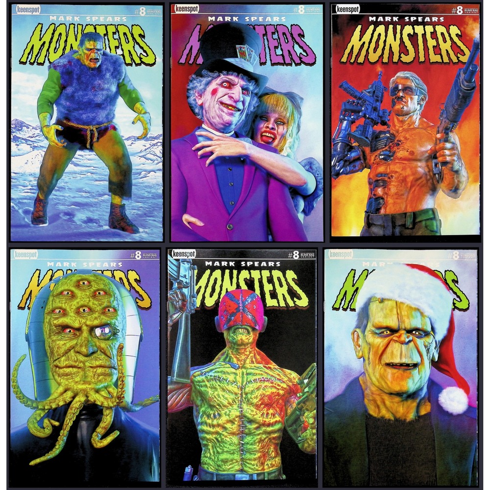 Mark Spears Monsters 6X Comic Lot #8 Blind Bag Variants‎ Keenspot Frankenstein